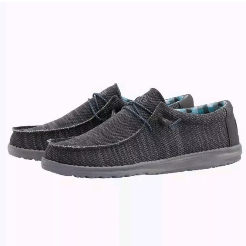 Hey Dude Mens Wally Sox In Charcoal 12